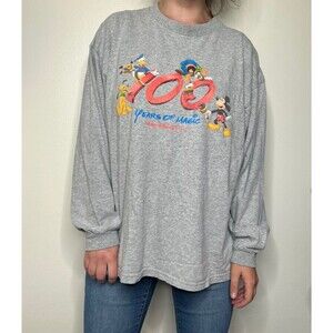 Vintage 100 Years of Magic Walt Disney World Long Sleeve T-Shirt XL 1998 90s